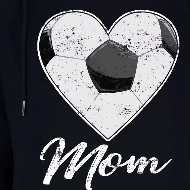 Soccer Ball Heart Mom Fan Gifts Idea Mothrer Sport Lover Womens Funnel Neck Pullover Hood