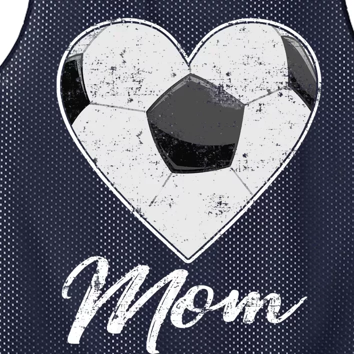 Soccer Ball Heart Mom Fan Gifts Idea Mothrer Sport Lover Mesh Reversible Basketball Jersey Tank