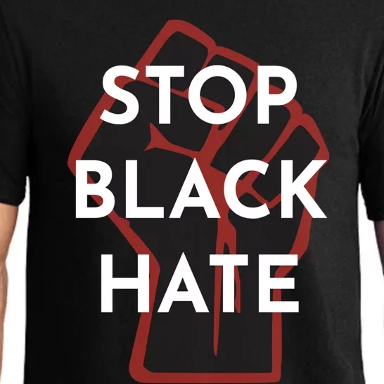 Stop Black Hate Red Fist Blm Social Justice Funny Gift Pajama Set