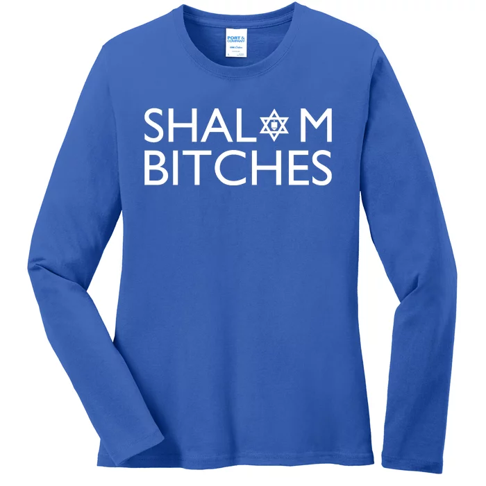 Shalom Bitches Hanukkah Ladies Long Sleeve Shirt