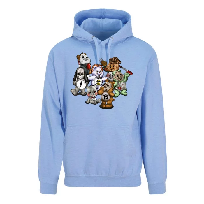 Scare Bears Halloween Creepy Unisex Surf Hoodie