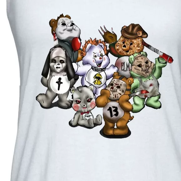 Scare Bears Halloween Creepy Ladies Essential Flowy Tank