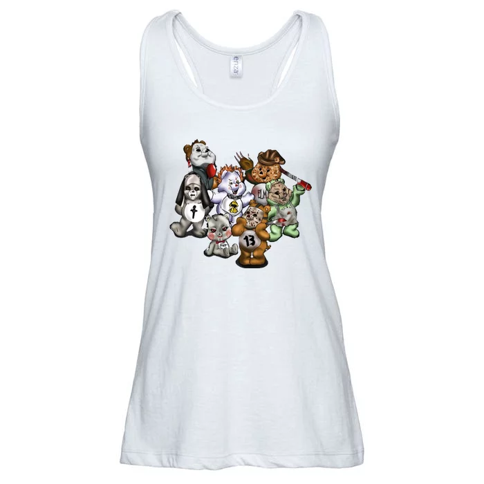 Scare Bears Halloween Creepy Ladies Essential Flowy Tank