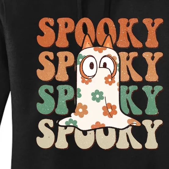 Spooky Bingo Happy Heelerween Halloween Bingo Boo Trick Or Treat Women's Pullover Hoodie