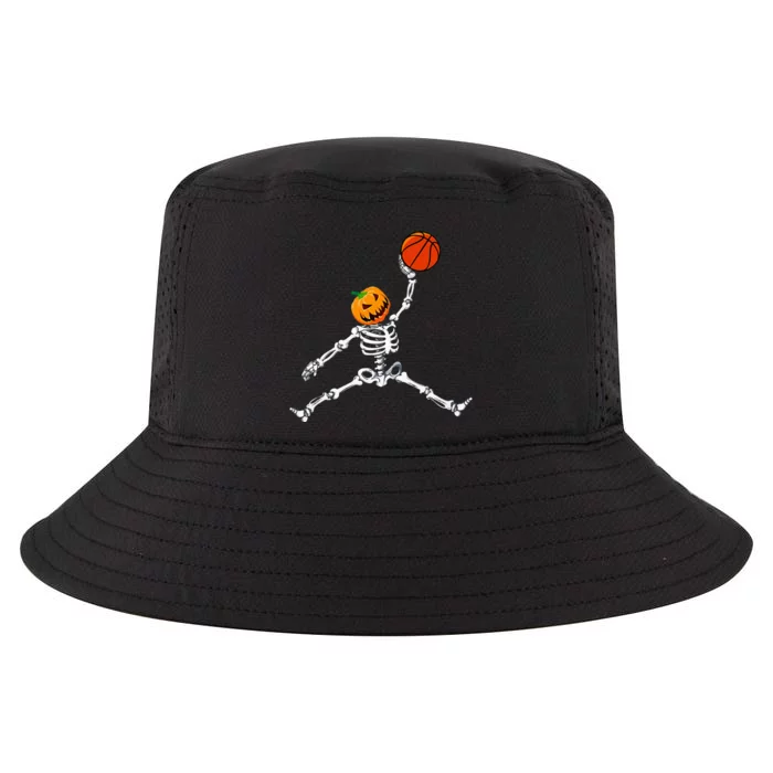 Skeleton Basketball Halloween Pumpkin Slam Dunk Cool Comfort Performance Bucket Hat