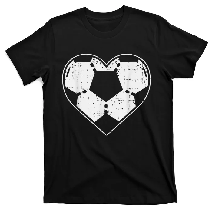 Soccer Ball Heart Sport Football Player Gift Lover Boy T-Shirt