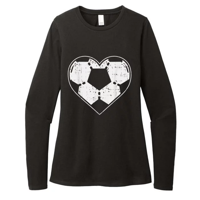 Soccer Ball Heart Sport Football Player Gift Lover Boy Womens CVC Long Sleeve Shirt