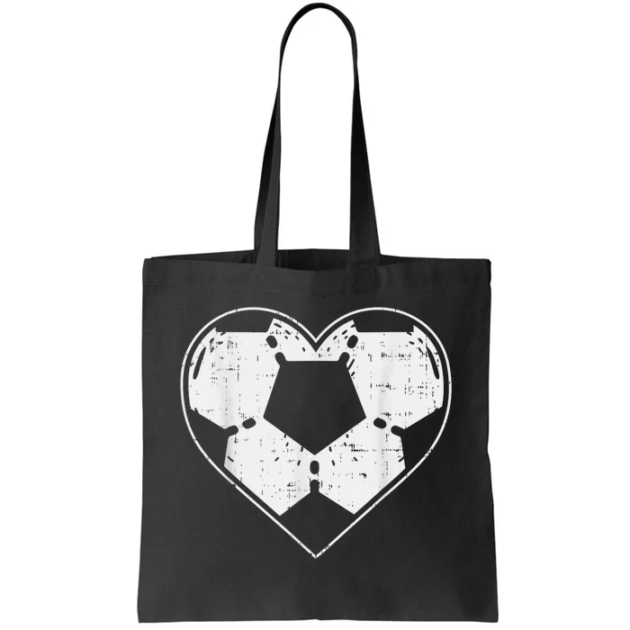 Soccer Ball Heart Sport Football Player Gift Lover Boy Tote Bag