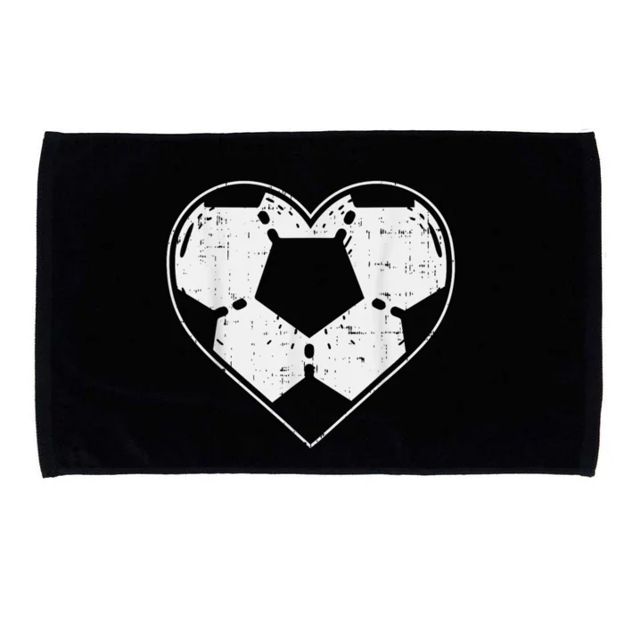 Soccer Ball Heart Sport Football Player Gift Lover Boy Microfiber Hand Towel