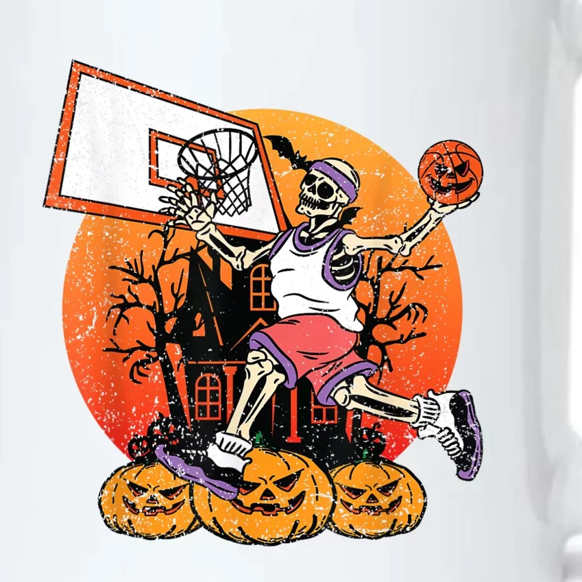 Skeleton Basketball Halloween Costume Funny Skull Sport Black Color Changing Mug