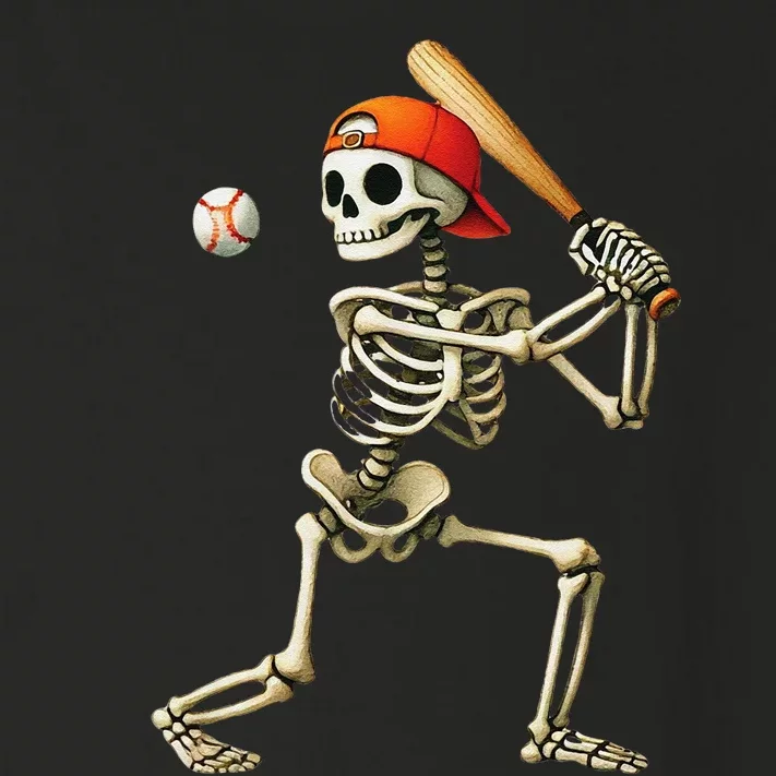 Skeleton Baseball Halloween Costume Funny Gift Toddler Long Sleeve Shirt