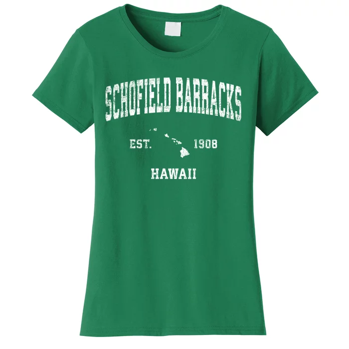 Schofield Barracks Hawaii Hi Vintage Established Sports Design Women's T-Shirt