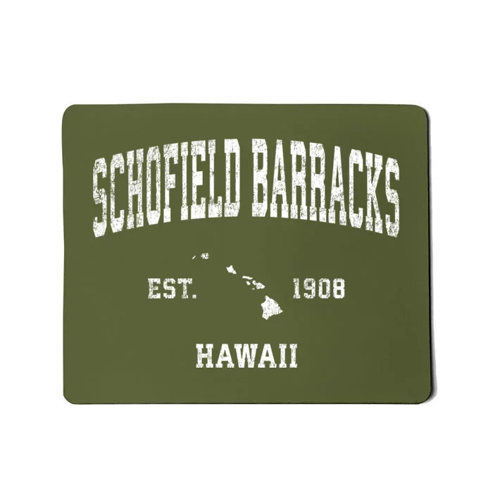 Schofield Barracks Hawaii Hi Vintage Established Sports Design Mousepad