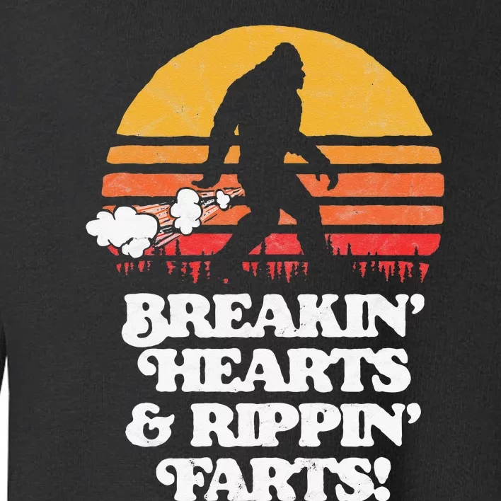 Sasquatch Breakin Hearts & Rippin Farts! Funny Bigfoot Sun Toddler Sweatshirt