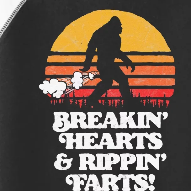 Sasquatch Breakin Hearts & Rippin Farts! Funny Bigfoot Sun Toddler Fine Jersey T-Shirt