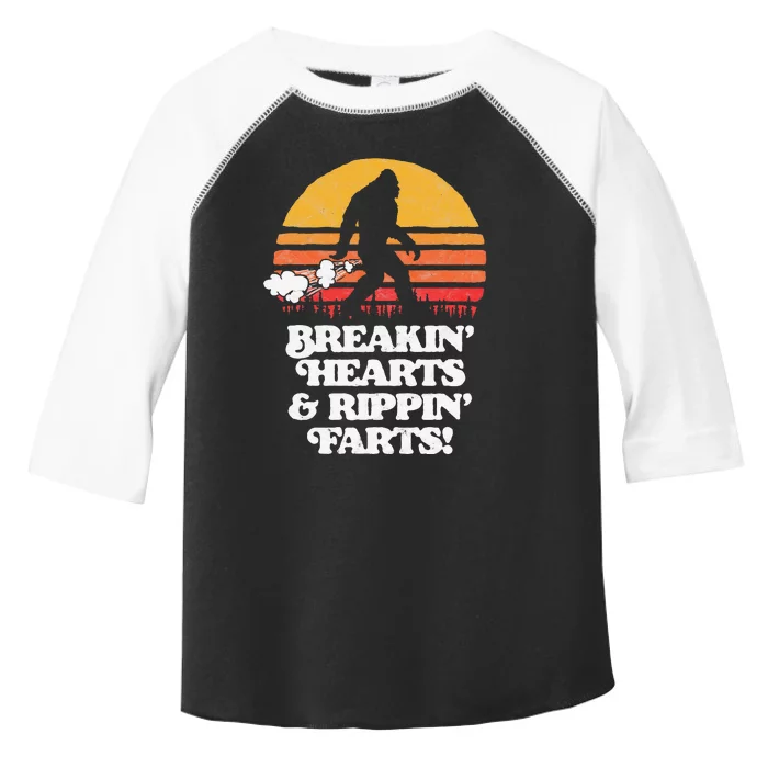 Sasquatch Breakin Hearts & Rippin Farts! Funny Bigfoot Sun Toddler Fine Jersey T-Shirt