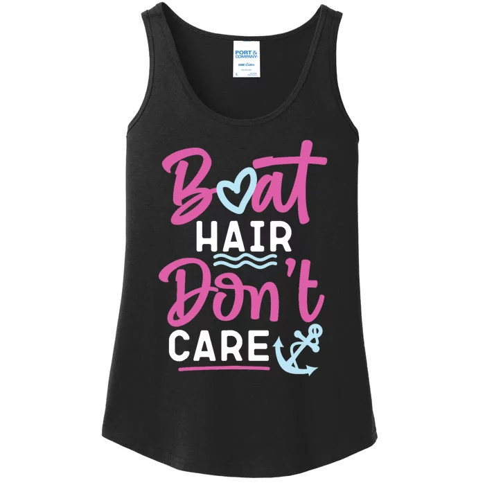 Sailing Boat Hair Don'T Care Ladies Essential Tank