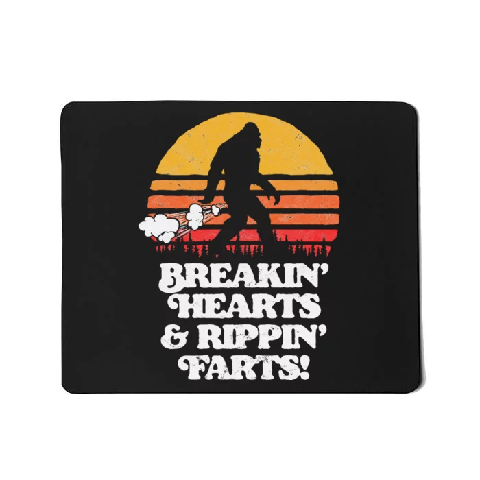 Sasquatch Breakin Hearts & Rippin Farts! Funny Bigfoot Sun Mousepad