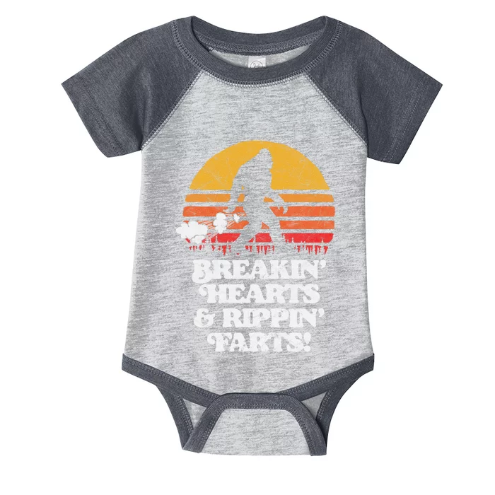 Sasquatch Breakin Hearts & Rippin Farts! Funny Bigfoot Sun Infant Baby Jersey Bodysuit