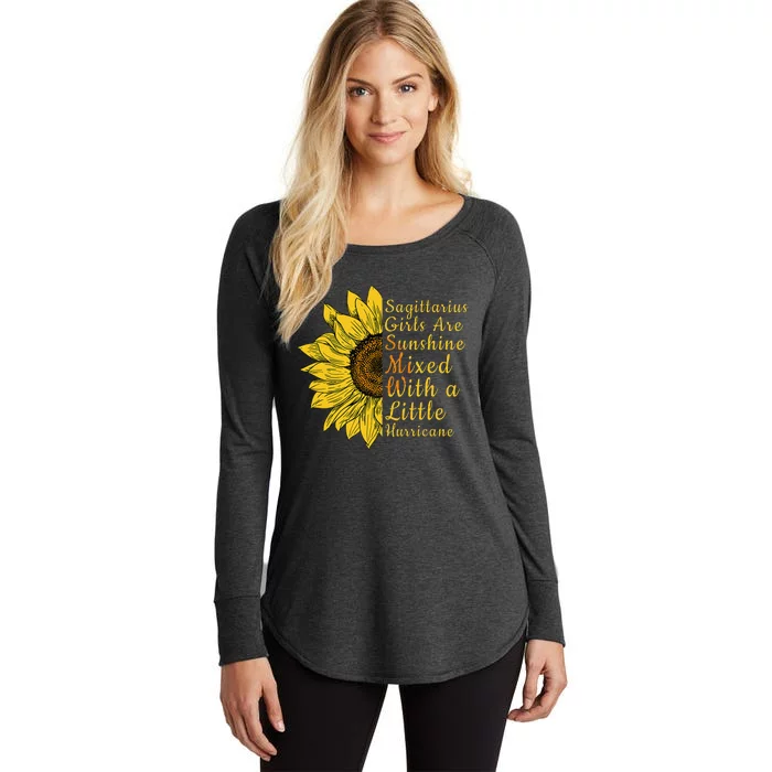 Sagittarius Birthday In November Sunflower Funny Women's Perfect Tri Tunic Long Sleeve Shirt