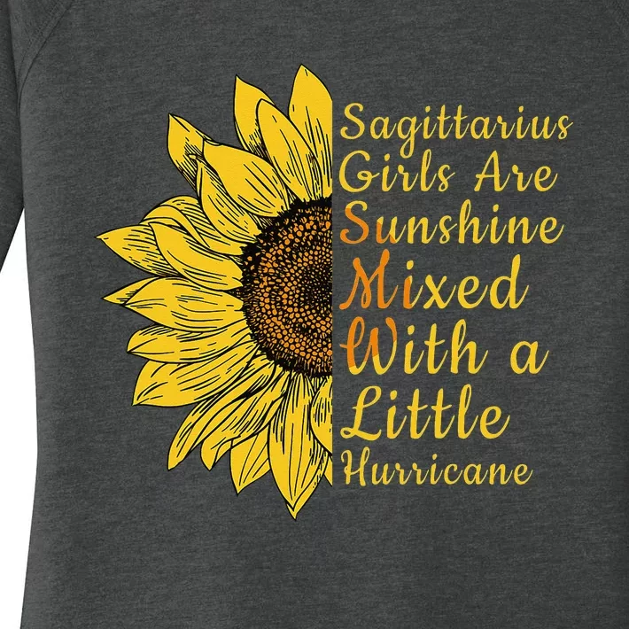 Sagittarius Birthday In November Sunflower Funny Women's Perfect Tri Tunic Long Sleeve Shirt