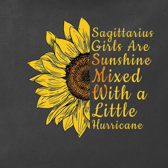 Sagittarius Birthday In November Sunflower Funny Zip Tote Bag