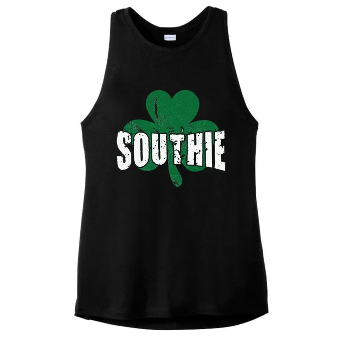 Southie Boston Irish Saint Patrick's Day Ladies Tri-Blend Wicking Tank