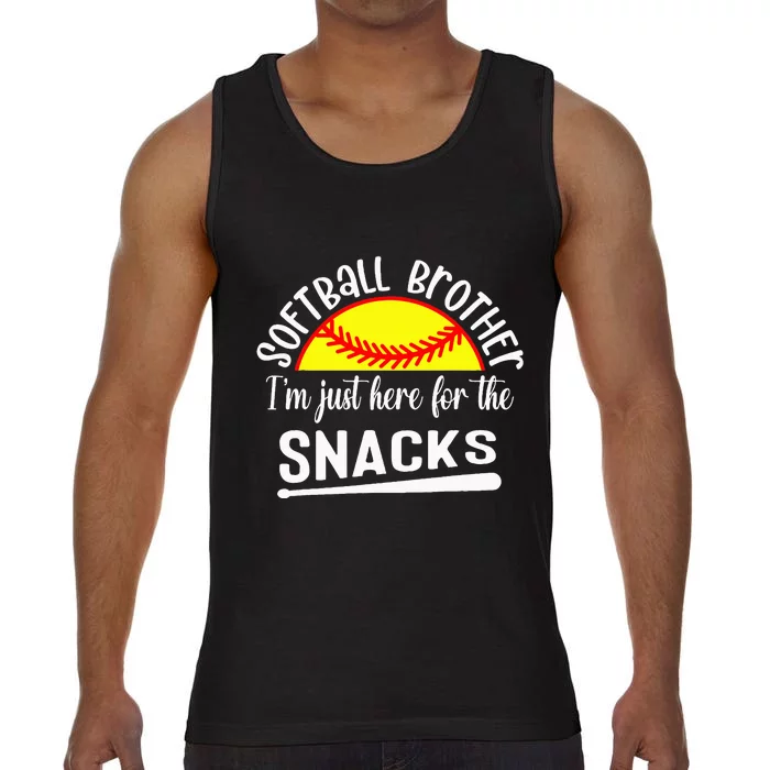 Softball Brother IM Just Here For The Snacks Retro Softball Comfort Colors® Tank Top