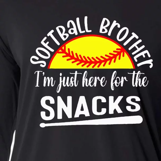 Softball Brother IM Just Here For The Snacks Retro Softball Cooling Performance Long Sleeve Crew