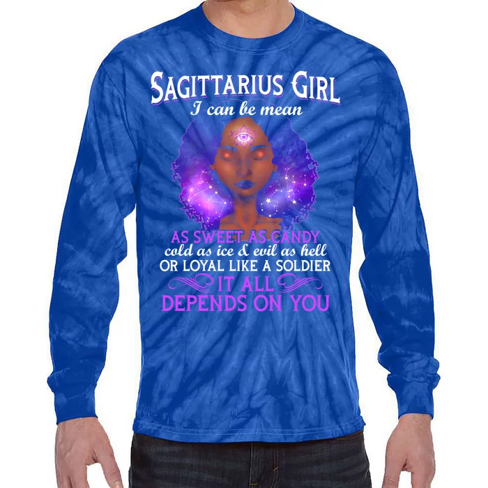 Sagittarius Born In November 22 December 21 Gift Tie-Dye Long Sleeve Shirt