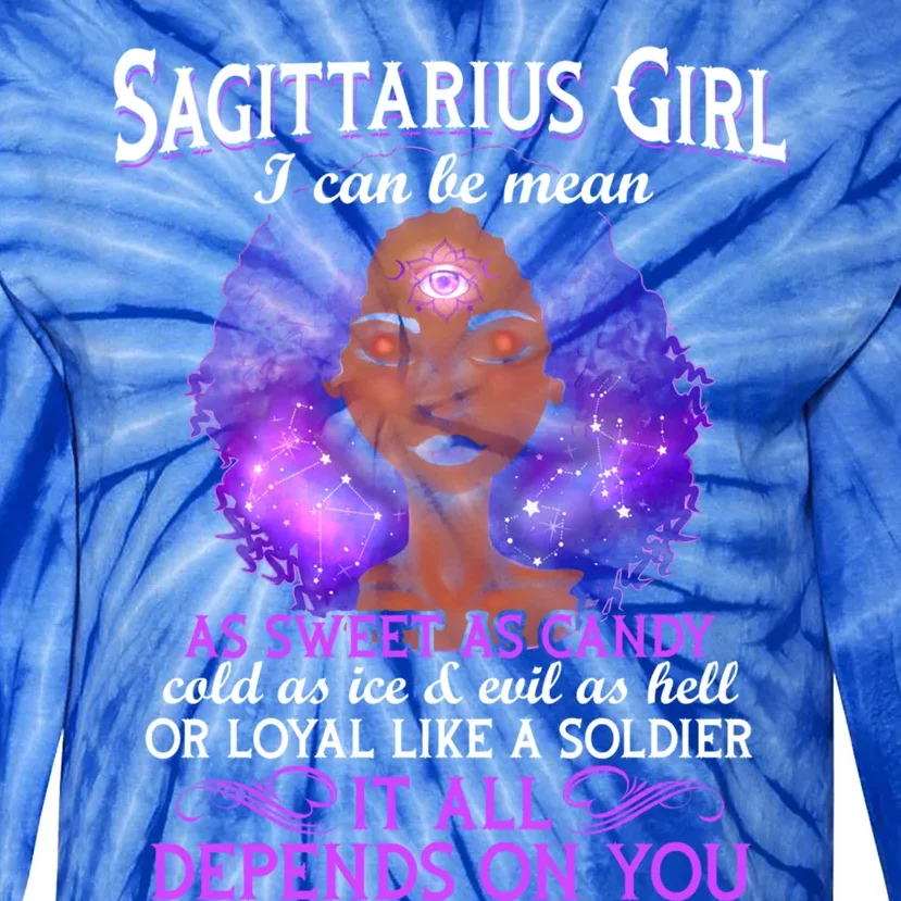 Sagittarius Born In November 22 December 21 Gift Tie-Dye Long Sleeve Shirt