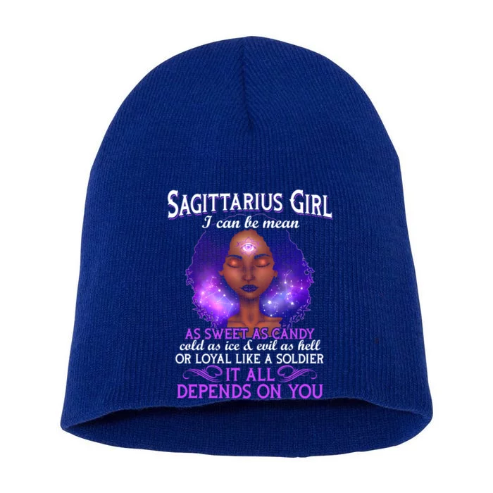 Sagittarius Born In November 22 December 21 Gift Short Acrylic Beanie