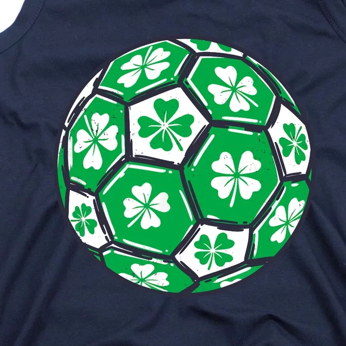 Soccer Ball Ireland Shamrock Irish St Patricks Day Tank Top