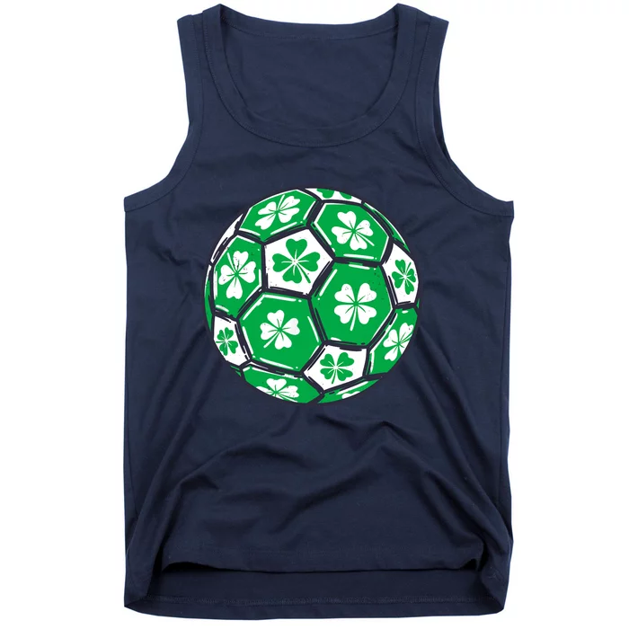 Soccer Ball Ireland Shamrock Irish St Patricks Day Tank Top