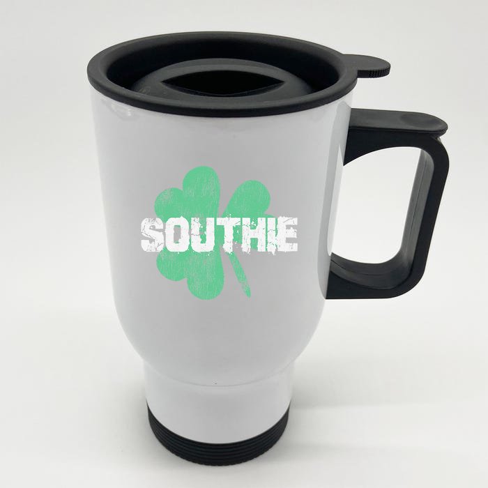 Southie Boston Irish Saint Patrick's Day Front & Back Stainless Steel Travel Mug