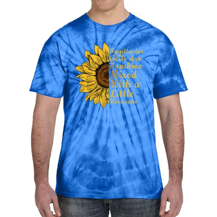 Sagittarius Birthday In December Sunflower Funny Cool Gift Tie-Dye T-Shirt