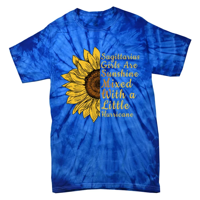 Sagittarius Birthday In December Sunflower Funny Cool Gift Tie-Dye T-Shirt