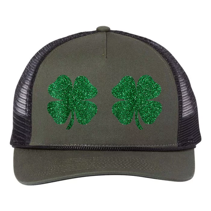 Shamrocks Boobs Irish St Patricks Day Clover Women Girl Cute Retro Rope Trucker Hat Cap