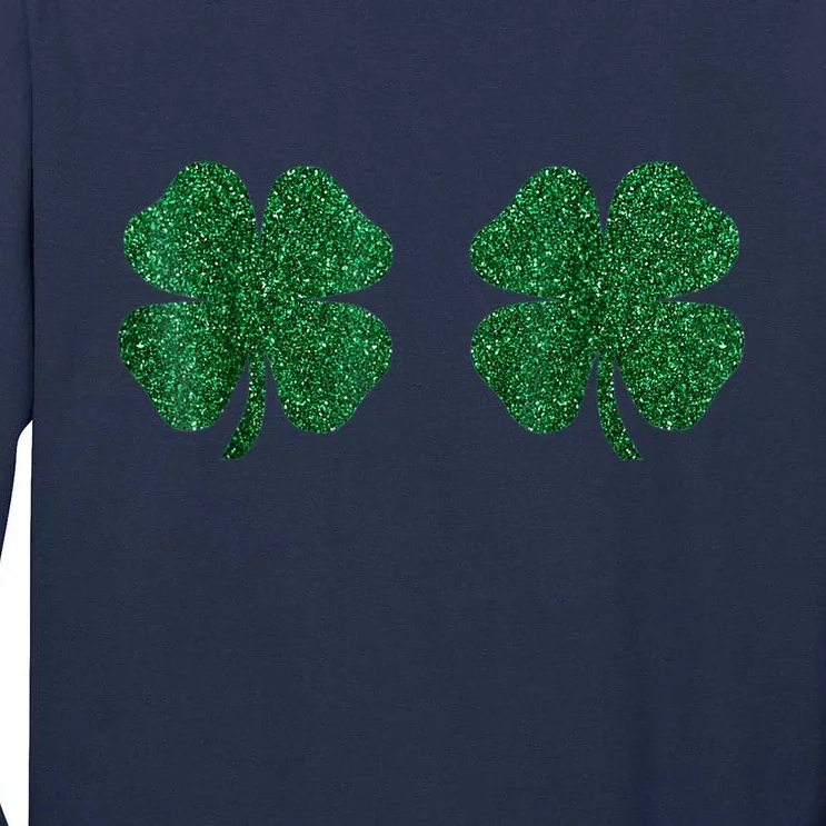 Shamrocks Boobs Irish St Patricks Day Clover Women Girl Cute Tall Long Sleeve T-Shirt