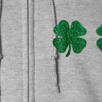 Shamrocks Boobs Irish St Patricks Day Clover Women Girl Cute Full Zip Hoodie