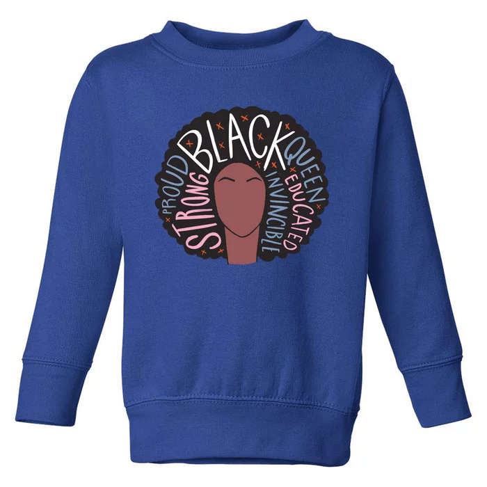 Strong Black I Cool Black Pride Afro Cute Gift Toddler Sweatshirt