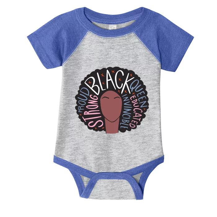 Strong Black I Cool Black Pride Afro Cute Gift Infant Baby Jersey Bodysuit