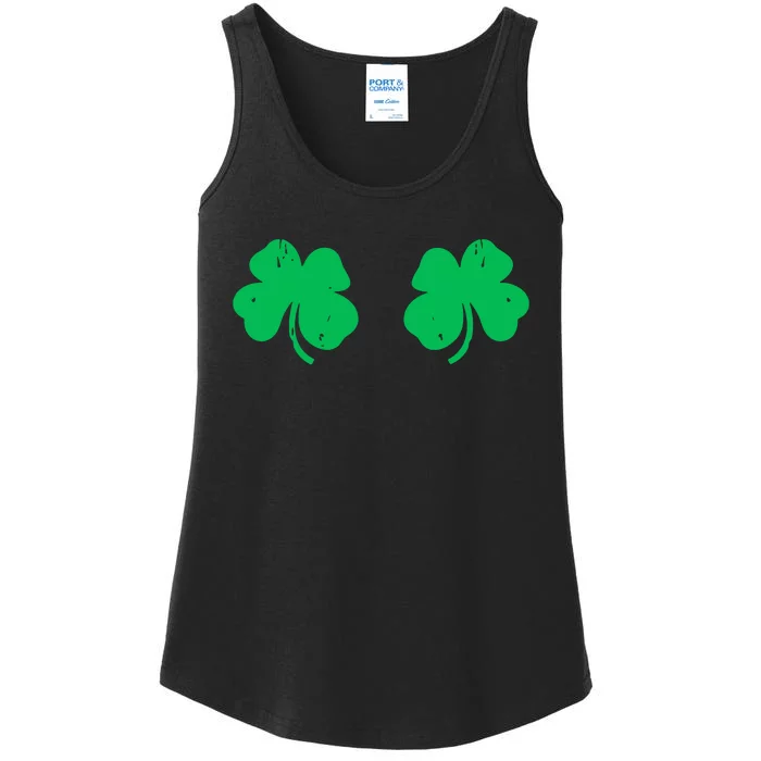 Shamrock Boobs Irish St Patricks Day Ladies Essential Tank