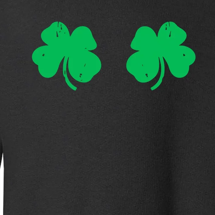 Shamrock Boobs Irish St Patricks Day Toddler Sweatshirt