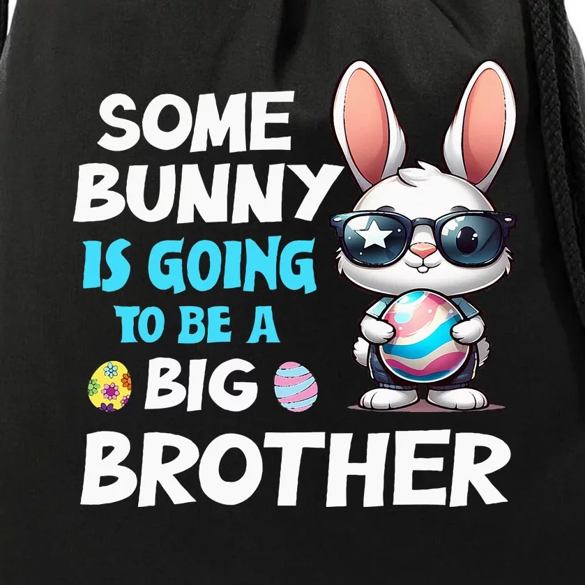 Some Bunny Is Going To Be A Big Brother Easter Drawstring Bag