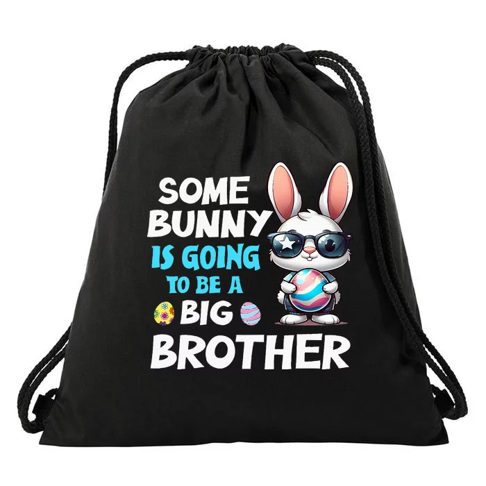 Some Bunny Is Going To Be A Big Brother Easter Drawstring Bag