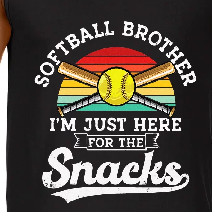 Softball Brother Im Just Here For The Snacks Retro Softball Comfort Colors® Tank Top