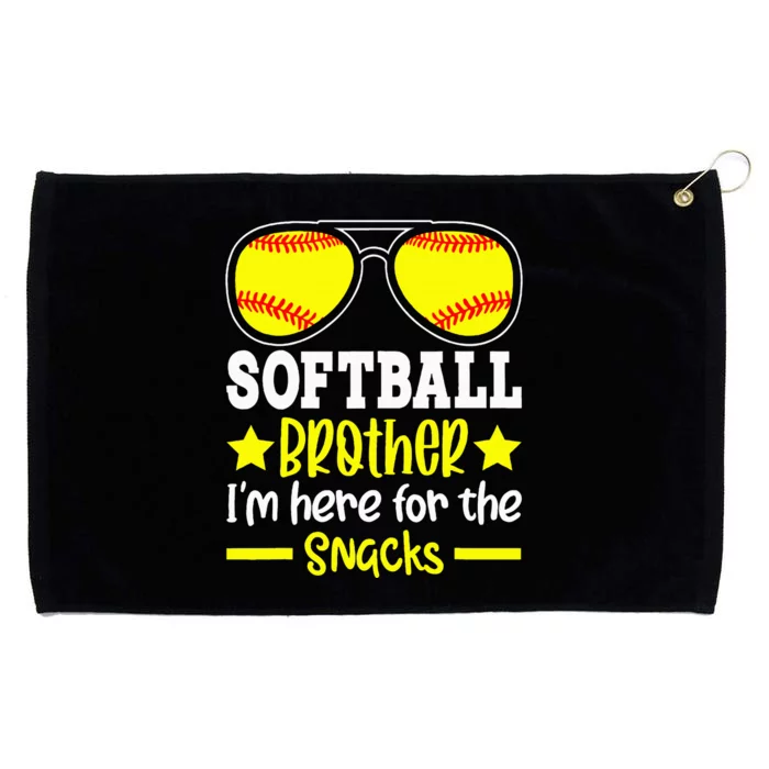 Softball Brother IM Just Here For The Snacks Funny Retro Grommeted Golf Towel