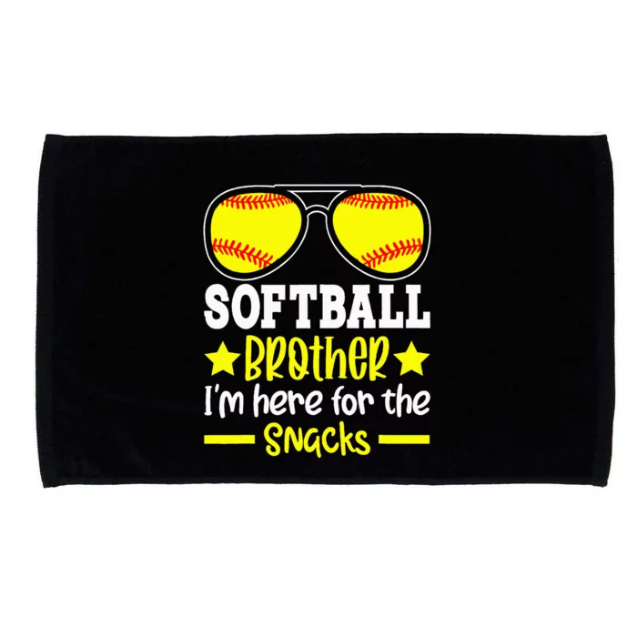 Softball Brother IM Just Here For The Snacks Funny Retro Microfiber Hand Towel