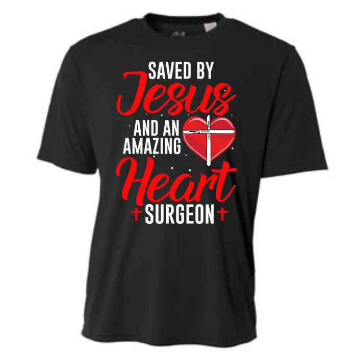 Saved By Jesus Open Heart Surgery Bypass Surgery Survivor Cool Gift Cooling Performance Crew T-Shirt